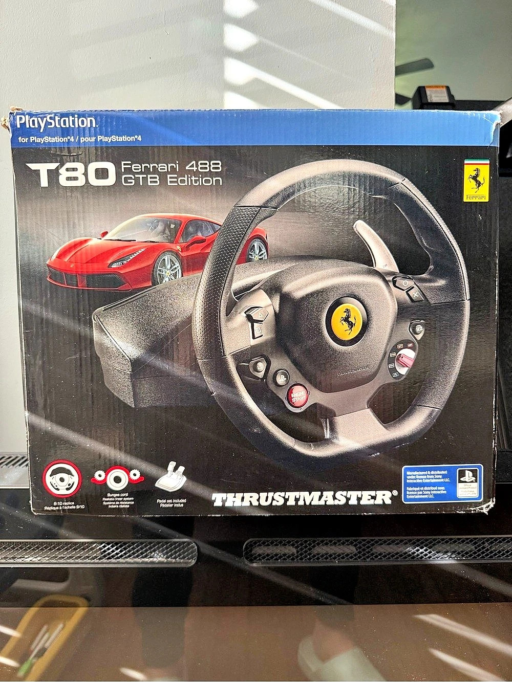 Thrustmaster T80 Ferrari 488 GTB Edition Ferrari Racing Wheel for PlayStation